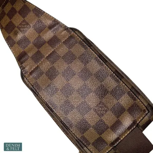 Louis Vuitton Damier Ebene Geronimos Sling Crossbody Belt Bag Brown Canvas Luxe